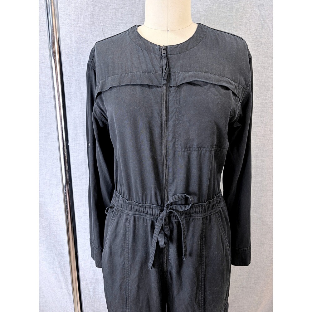 Athleta Summit Cargo Jumpsuit Black Long Sleeve Utility Women's Small - Picture 3 of 13